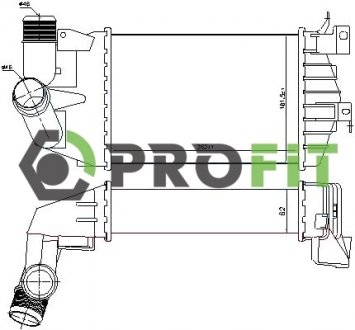 Радиатор наддува Opel Astra, Zafira PROFIT 1780-0169
