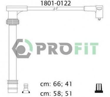 Комплект кабелей высоковольтных PROFIT 1801-0122