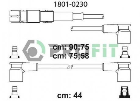 Купити Комплект кабелів високовольтних Mercedes W124, S124, G-Class PROFIT 1801-0230 (фото1) підбір по VIN коду, ціна 1211 грн.
