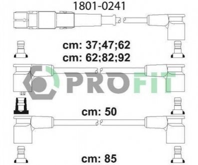 Комплект кабелів високовольтних Mercedes W124, S124, W116, W126, C124, C207, C238, G-Class PROFIT 1801-0241