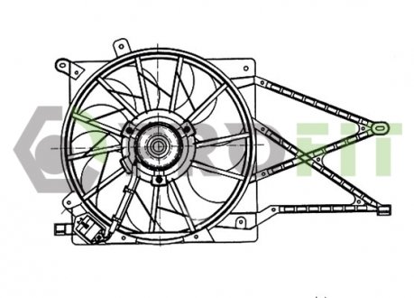 Купить Вентилятор радиатора Opel Astra, Zafira PROFIT 1850-0003 (фото1) подбор по VIN коду, цена 2606 грн.