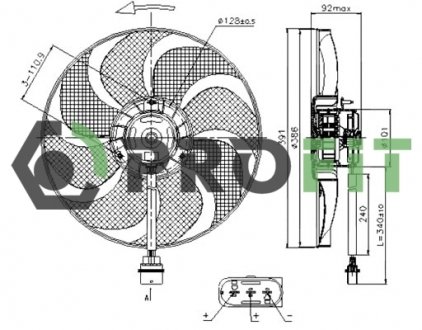 Вентилятор радиатора PROFIT 1850-0019
