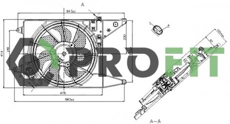 Вентилятор радиатора Dacia Logan PROFIT 1850-0020