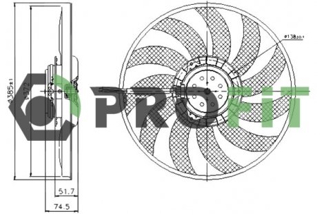 Вентилятор радиатора Audi A6, A4 PROFIT 1850-0021