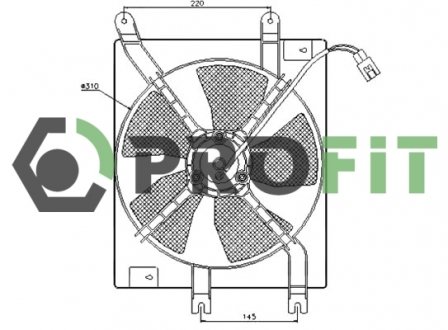 Купить Вентилятор радиатора PROFIT 1850-0030 (фото1) подбор по VIN коду, цена 1314 грн.