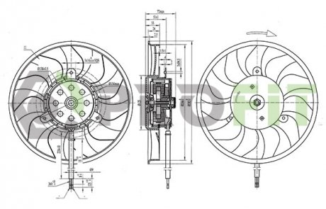 Купить Вентилятор радиатора Audi A6 PROFIT 1850-0069 (фото1) подбор по VIN коду, цена 2135 грн.