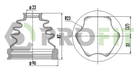 Пильник ШРУС гумовий Nissan X-Trail, Primera, Maxima, Bluebird, Teana, Juke PROFIT 2710-0003 XLB