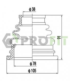 Пыльник ШРУС PROFIT 2710-0021 XLB