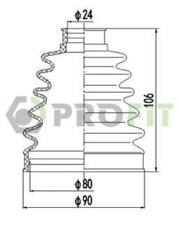 Купить Пыльник ШРУС PROFIT 2710-0022 XLB (фото1) подбор по VIN коду, цена 240 грн.