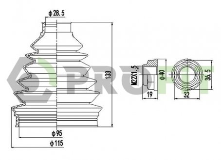 Пильник ШРУС Renault Trafic PROFIT 2710-0025 XLB