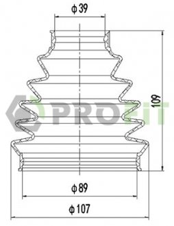 Купить Пыльник ШРУС Citroen C4, Peugeot 508, Citroen C5, Peugeot 5008, 308, Citroen DS4, C3, Berlingo, Peugeot Partner, 208, 407 PROFIT 2710-0048 XLB (фото1) подбор по VIN коду, цена 277 грн.