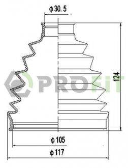 Пильник ШРУС Fiat Ducato, Peugeot Boxer, Citroen Jumper PROFIT 2710-0057 XLB