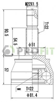 ШРУС Fiat Doblo PROFIT 2710-1374