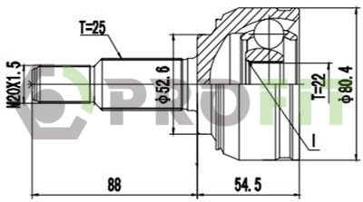 ШРКШ со смазкой в комплекте Renault Scenic PROFIT 2710-1523