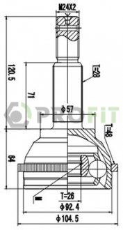 ШРУС Ford Transit PROFIT 2710-1565