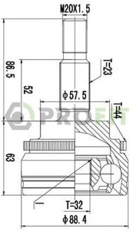 ШРУС Renault Kangoo PROFIT 2710-1671