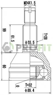 ШРУС Chevrolet Evanda, Epica PROFIT 2710-2651