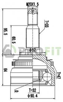 ШРКШ зі змазкою в комплекті Daewoo Nubira, Chevrolet Tacuma PROFIT 2710-2656