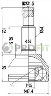 ШРКШ со смазкой в комплекте Nissan Qashqai PROFIT 2710-3022