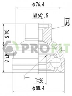 ШРУС Audi A5, A4, Q5 PROFIT 2710-3055