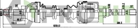 Піввісь PROFIT 2730-0129