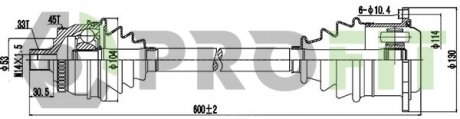 Полуось Audi A4, Volkswagen Passat, Skoda Superb PROFIT 2730-0201
