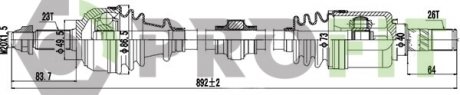 Полуось PROFIT 2730-3066