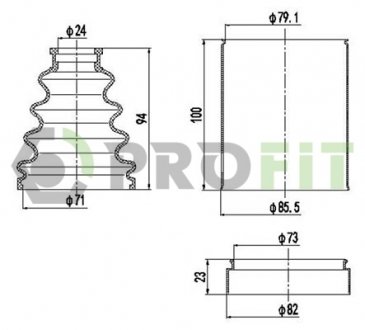 Пильник ШРУС Opel Vivaro, Renault Master, Opel Movano, Renault Espace, Trafic PROFIT 2810-0010 XLB