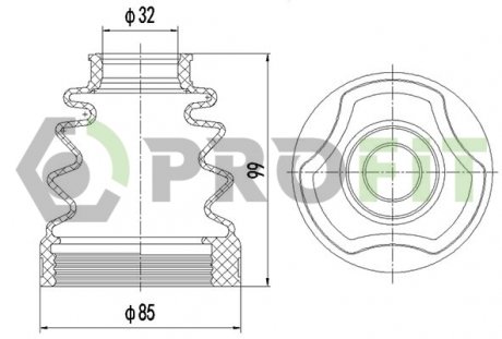 Купити Пильник ШРУС Citroen Xsara, Peugeot 307, Citroen Berlingo, Peugeot Partner, 407, Citroen C4, Peugeot 207, Citroen C5, DS3 PROFIT 2810-0020 XLB (фото1) підбір по VIN коду, ціна 247 грн.