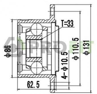 ШРУС Mitsubishi L200 PROFIT 2810-2001