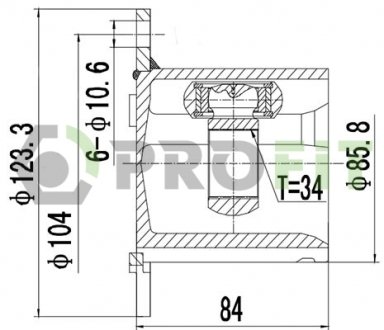 ШРКШ зі змазкою в комплекті Volkswagen Sharan, Ford Galaxy, Audi A4 PROFIT 2810-2040