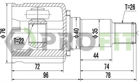 ШРУС Suzuki Grand Vitara PROFIT 2810-2042