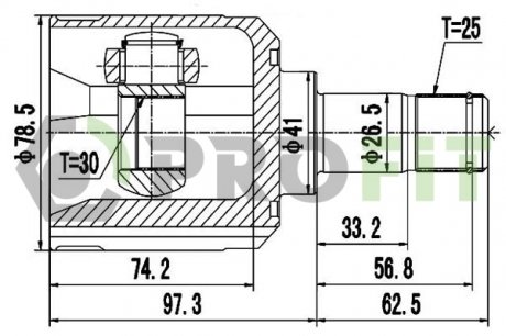 ШРУС Mitsubishi Lancer, Colt, Galant PROFIT 2810-2072