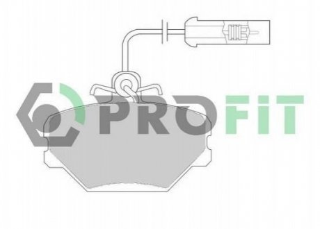 Комплект тормозных колодок дисковый тормоз Fiat Panda, Tipo, Uno, Punto PROFIT 5000-0524