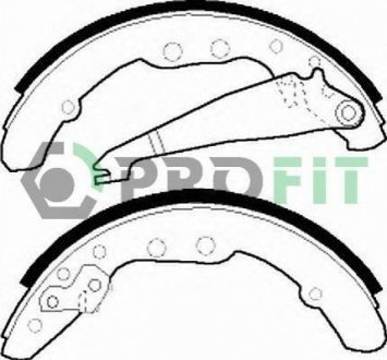 Колодки гальмівні барабанні Audi 100, 80, Volkswagen Golf, Passat, Audi A6, Volkswagen Caddy, Jetta PROFIT 5001-0409