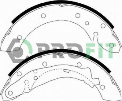 Колодки тормозные барабанные Peugeot 405, Citroen Berlingo, Peugeot Partner, Citroen Xsara PROFIT 5001-0567