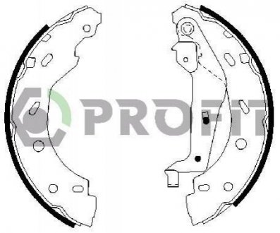 Колодки тормозные барабанные Smart Roadster, Fortwo PROFIT 5001-0614