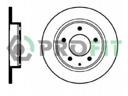 Диск тормозной Mazda 626, Xedos 6 PROFIT 5010-0524 (фото1)
