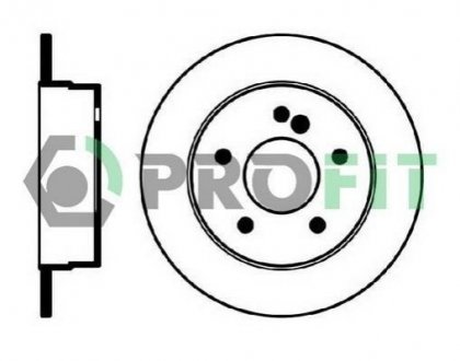 Диск тормозной Mercedes W124, S124, C124, C207, C238 PROFIT 5010-0539