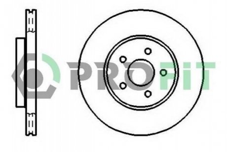 Купить Диск тормозной Ford Mondeo, Jaguar X-type PROFIT 5010-1125 (фото1) подбор по VIN коду, цена 1322 грн.