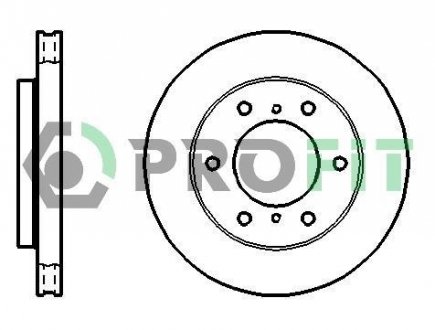 Купить Диск тормозной Mitsubishi Pajero PROFIT 5010-1384 (фото1) подбор по VIN коду, цена 1141 грн.