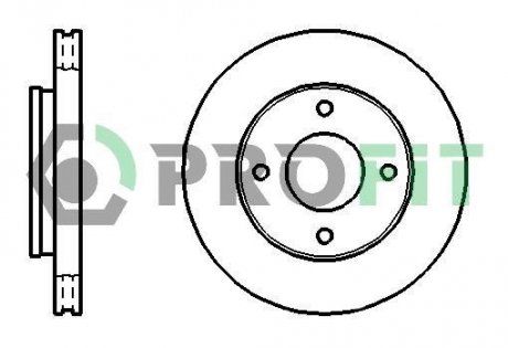 Диск гальмівний Smart Forfour, Mitsubishi Colt PROFIT 5010-1621