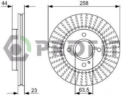 Диск гальмівний Mazda 2, Ford KA PROFIT 5010-1740