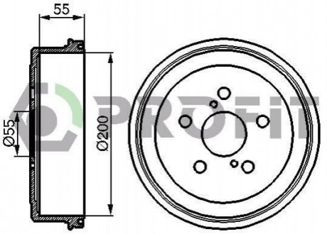 Барабан тормозной Toyota Carina PROFIT 5020-0085