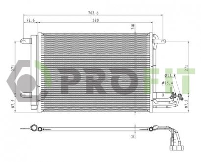 Конденсер кондиционера PROFIT 9558C1