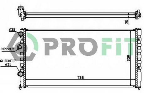 Радиатор охлаждения PROFIT 9565A1