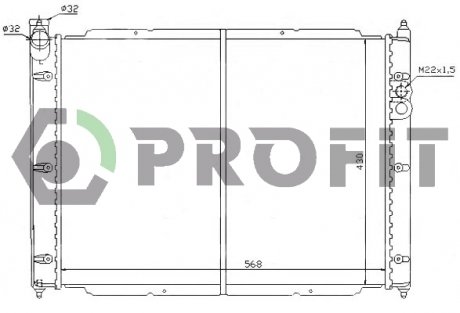 Радіатор охолоджування Volkswagen Transporter PROFIT 9567A3