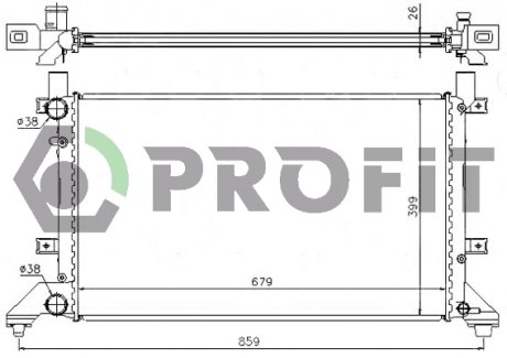 Радиатор охлаждения Volkswagen LT PROFIT 9567A8