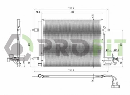 Конденсер кондиционера Volkswagen Touran, Caddy PROFIT 9570C1