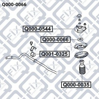 Купить Подшипник опоры переднего амортизатора Mitsubishi Grandis Q-fix q000-0066 (фото1) подбор по VIN коду, цена 391 грн.